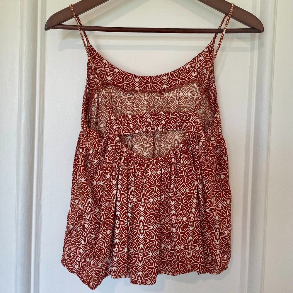 Bila77 Flowy Cropped Burnt Orange Tank Top - Picture 5 of 10